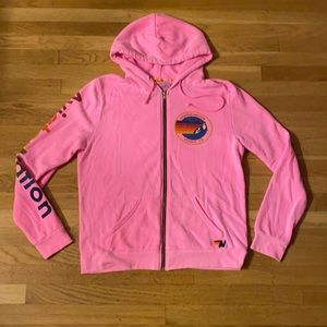 Neon Pink Logo Hoodie